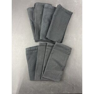 Set of 8 Black Cloth Napkins